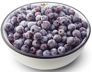 Färska eller frysta frukter